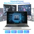 thumbnail image 5 of 14.1in Windows 11 Pro Laptop, 8GB DDR4, 512GB SSD Computer, Intel Celeron, 1920x1080, 1TB Expansion, Silver, 5 of 12