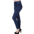 thumbnail image 2 of Leggings deportivos con estampado de jeans para mujer, para correr y trotar SG, 2 of 9