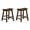 Brown Mix, variant on 18-inch Tall, Brown Solid Wood - Perfect for Meals - Dining Room Use - Durable 2pc Stools