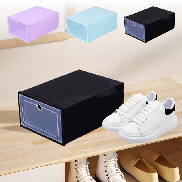 Iumwxz Shoe Rack Storage Shelves Transparent Plastic Shoe Box Organizer Shoe Box Flip Lid Drawer Shoe Box Household Shoe Organizer Thickened Shoe Storage Green Plastic 0