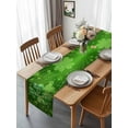 thumbnail image 3 of Happy St. Patrick's Day Green Clovers Leaves Table Runner-36 Inch Long Gold Text on Irish Leaf Table Runners Linen Burlap Tablerunner for Kitchen Dining Room Holiday Party, 3 of 9