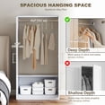 thumbnail image 4 of HOMCOM Modern Armoire Wardrobe Closet, 2 Door Wardrobe Cabinet, White, 4 of 10