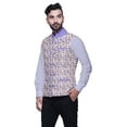 thumbnail image 2 of Atasi Printed Nehru Jacket Mens Bandhgala Ethnic Jacket Party Wear Wedding Clothing-Medium, 2 of 3