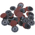 thumbnail image 1 of Jinsinto 40pcs 50mm 24/60/120/240 Grit Roll Lock Sanding Discs R Type Sandblasting Abrasive Pads, 1 of 5