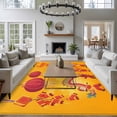 thumbnail image 3 of Large Area Rugs for Living Room Bedroom, Happy New Year 8'x10' Rug Washable Carpet Runner Indoor Outdoor, Red Yellow Dragon Dance Non Slip Floor Mats Rug for Kitchen, Patio, 3 of 8