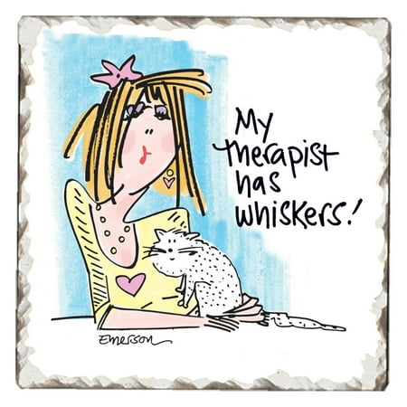 

Absorbent Stone Tumbled Tile Coasters Therapist Set of 4