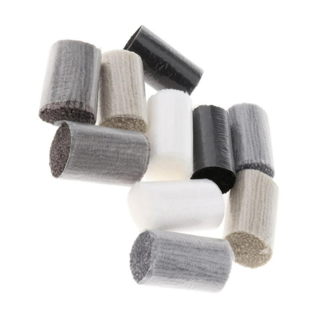 Baohd 10 Pcs Crochet Acrylique Fil de Tapis Pré-Coussin Série Rouge Crochet Gris 10rouleaux 6cm