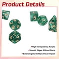 thumbnail image 3 of Ensemble de dés Polyédriques, 7 Pcs dés Acryliques pour Jeux de Rôle RPG, Accessoires de Jeu de Table, Vert Nacré, 3 of 6