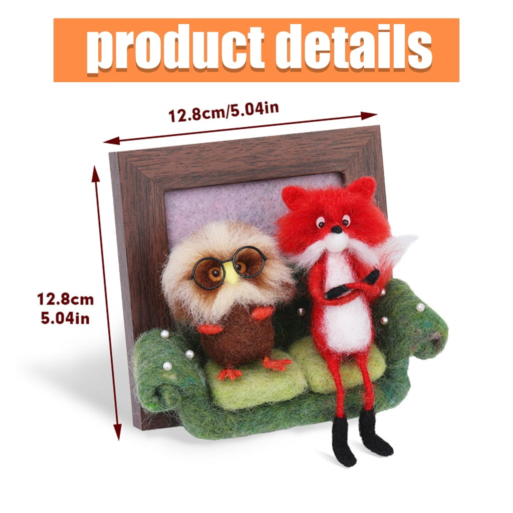 JZROCKER Needle Felting Starter Kits Frame Needle Felting Kits Easy to Use Needle Felting Supplies Felting Needle Set
