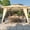 Beige, variant on 10'x10'  Patio Gazebo Tent Outdoor Canopy Shelter w/ Mosquito Netting & 2-Tiered Vented Top  for Garden, Backyard Deck And Lawns