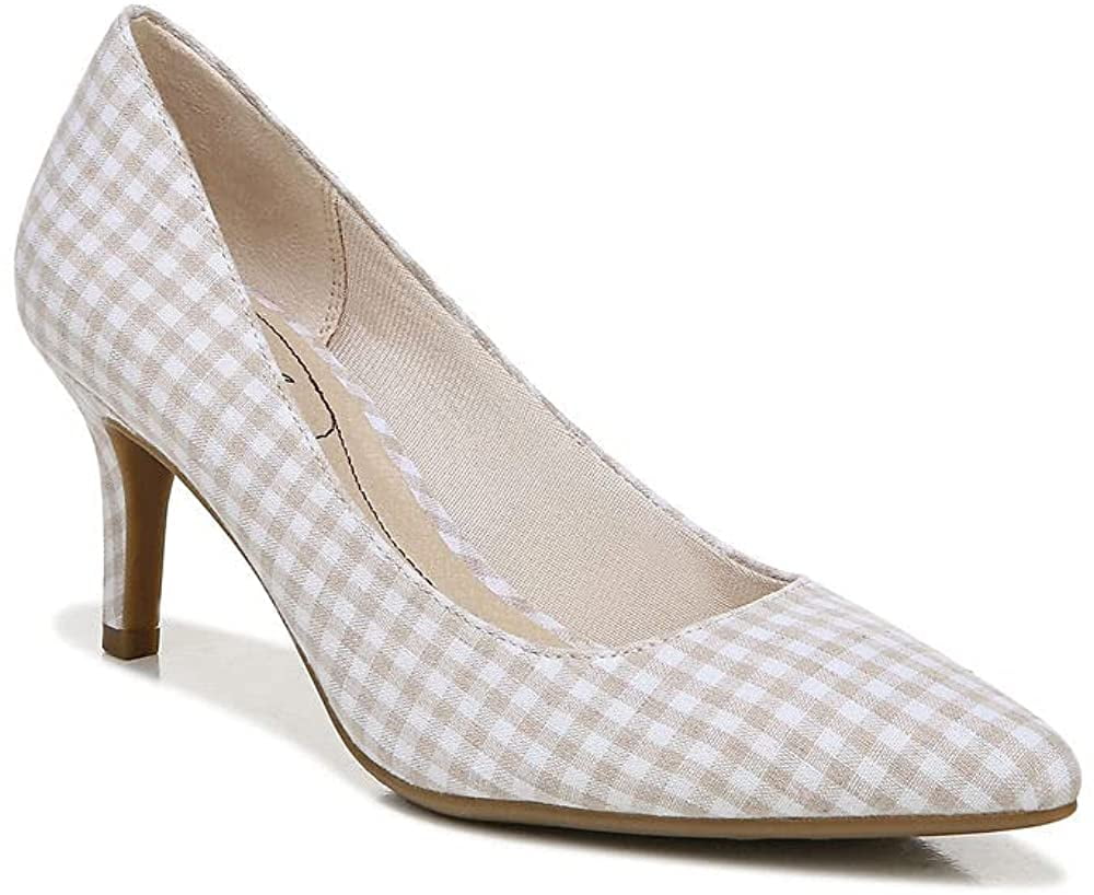 LifeStride Womens Sevyn Pump 9 Wide Natural Gingham