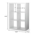 thumbnail image 6 of Better Homes & Gardens 6 Cube Storage Organizer, White Texture, 6 of 10