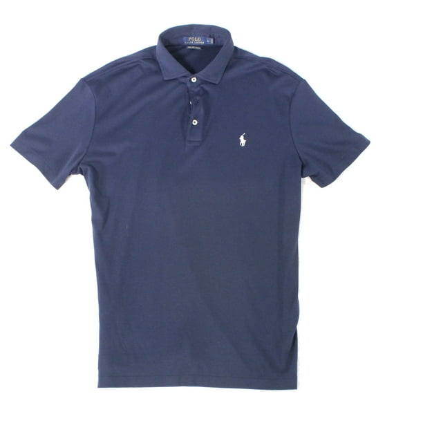 men's navy blue polo shirt