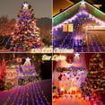 thumbnail image 3 of PUCACHI Christmas Lights 350LED 12.5ft Multicolor Waterfall Star , IP67 Waterproof, Remote & 8 Modes, for Indoor/Outdoor Decor, 3 of 6