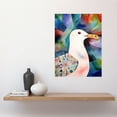 thumbnail image 2 of Seagull Bird Portrait Modern Folk Art Large Wall Art Poster Print Thick Paper 18X24 Inch, 2 of 5