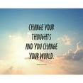 thumbnail image 3 of ArtsyQuotes 18x15 Black Modern Framed Museum Art Print Titled - Norman Vincent Peale Quote: Change Your World, 3 of 5