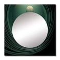 thumbnail image 2 of Designart "Outer Space With Emerald Enceladus" Our Solar System Square Mirror For Wall Decor - Large Blue Square Printed Wall Mirror Art - Square Astronomy Mirror - Wall Mounted Square Large Mirror, 2 of 5