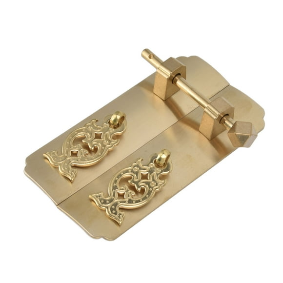 Chinese Style Retro Furniture Handle Chinese Antique Brass Handle Retro Exquisite Easy Installation Oriental Cabinet Handles For Cabinets Wardrobes Brass Color