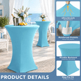 Cocktail Table Covers-spandex Round High Top Cloths Party Light Blue ...