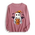thumbnail image 2 of Miqool Womens Tops Cute Festival Fall Shirts Halloween Long Sleeve Pumpkin T-Shirts Casual Thanksgiving Graphic Tee Tops, 2 of 7