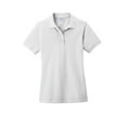 thumbnail image 3 of Port & Company Ladies Ring Spun Pique Polo Lkp1500 - White - 3XL, 3 of 4