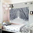 thumbnail image 3 of DaShan Winter Snow Forest Tapestry Wall Hanging,Winter Landscape Backdrop for Bedroom Living Room Dorm,60"Wx50"L, 3 of 5