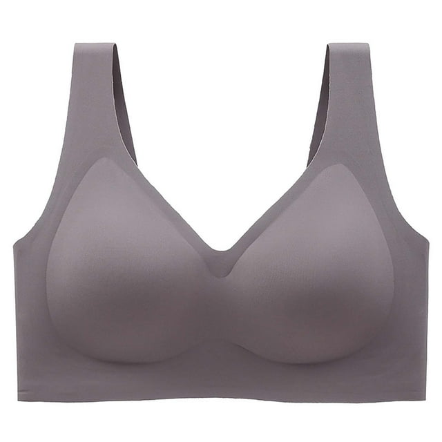 Plebaso Women's Wireless T Shirt Bras Seamless Full Coverage Bralettes Ladies Wide Strap Everyday Bras