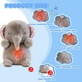 thumbnail image 5 of Elephant Breathing Stuffed Animal, Anxiety Relief Elephant Sleeping Plush with Realistic Breathing Motion Soothing Music Lights Portable Plushies (Batteries to Be Provided by The User), 5 of 6