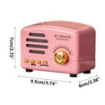 thumbnail image 3 of Apmemiss Clearance BT01 Wireless Stereo Retro Speakers, Portable Bluetooth Vintage Speakers with Powerful Sound, Answering Calls, FM Radio Mode, Card Clearance Sale, 3 of 6