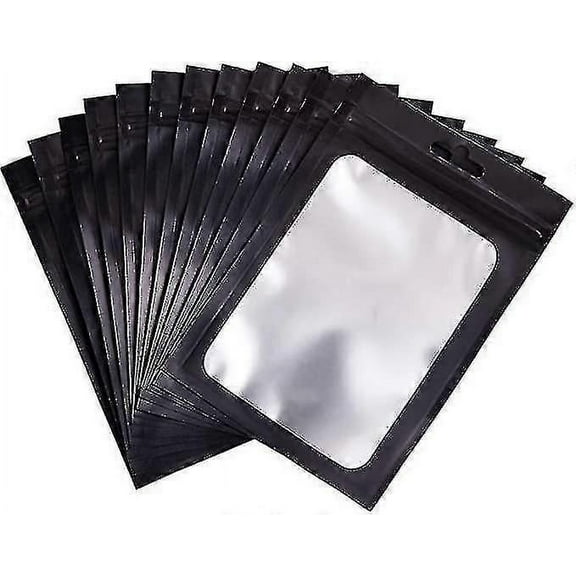 100 Pieces Resealable With Aluminum Foil Pouch Smell Proof Bag For Food Storage