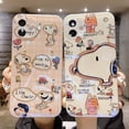 thumbnail image 2 of Bonita funda de teléfono con dibujos animados de diamantes brillantes de lujo de Snoopy Charlie Brown para iPhone 13 12 14 15Pro Max 11 X carcasa de luz azul de moda, 2 of 5