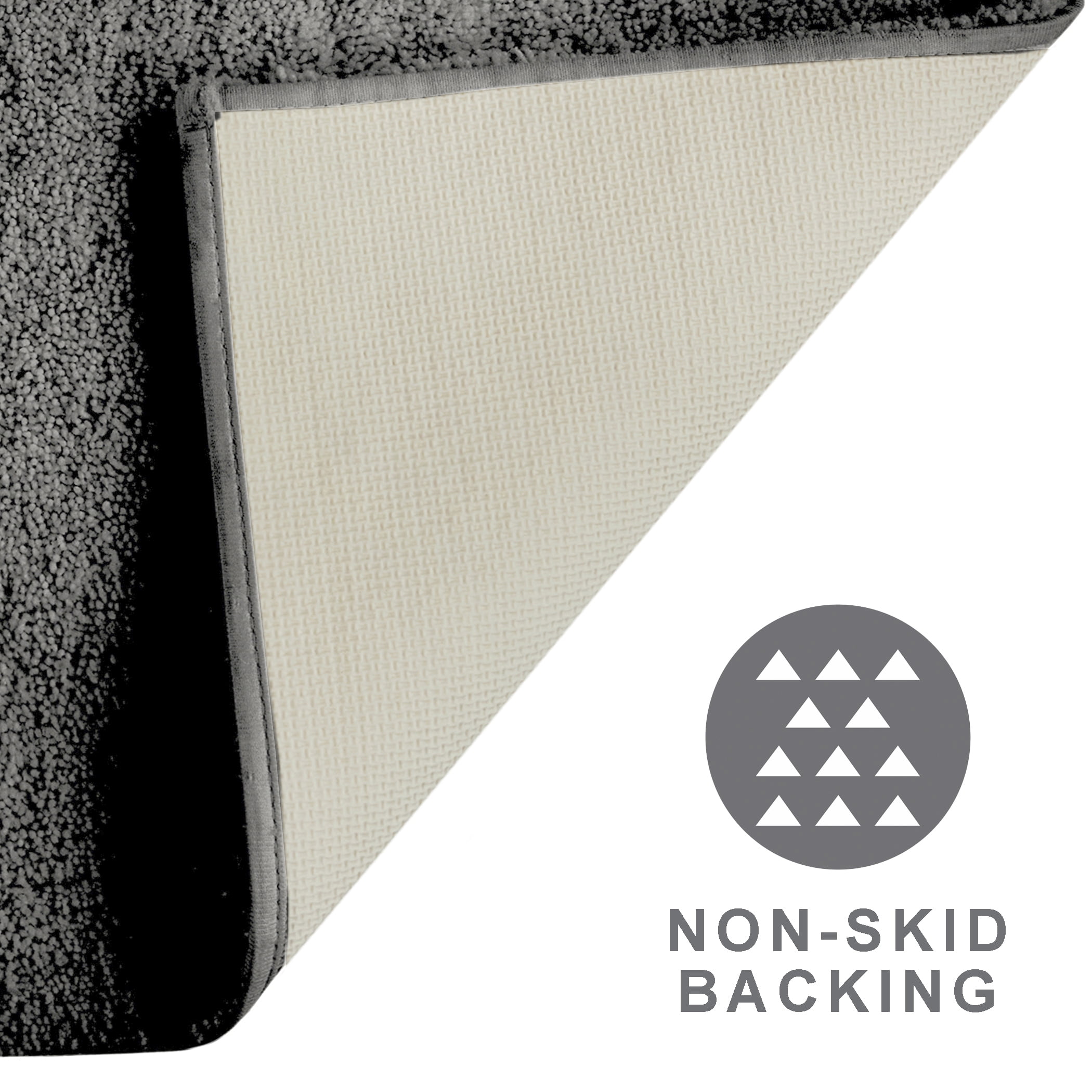 Mainstays Performance Recycled Polyester 3 Piece Bath Rug Set, Soothing Grey