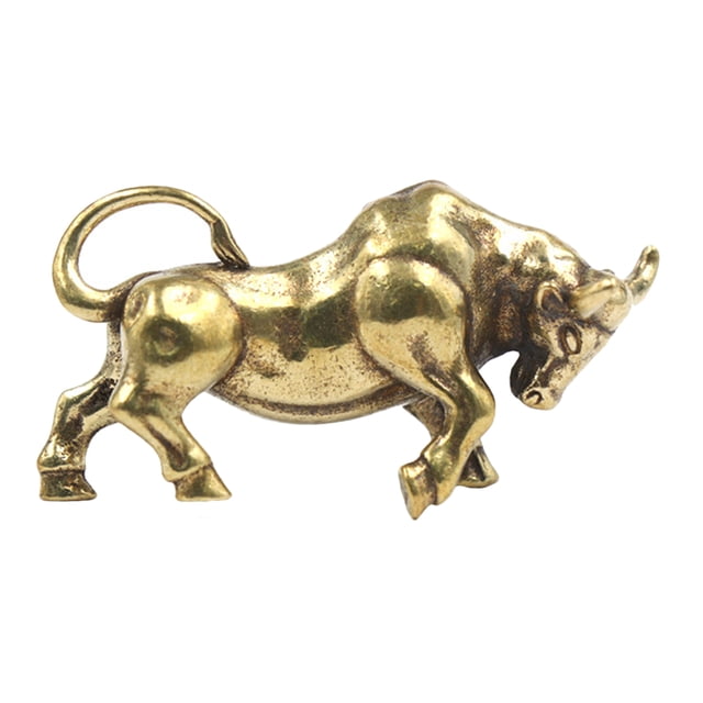 Bull Keychain Pendant Brass Hanging Adorn Ox Keychain Making Ornament Ox Charms