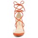 thumbnail image 3 of Sandalias De Tacón Correa Transparente Tacón De Bloque Cordón Arriba Para Mujer Naranja 37, 3 of 7