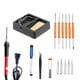 thumbnail image 1 of Riwesomey Soldador eléctrico SL101 con 5 puntas de soldador 6 Kit de soldador de temperatura ajustable para reparación de placa de circuito Herramientas y ferretería No.2 Riwesomey TO005417-02, 1 of 1