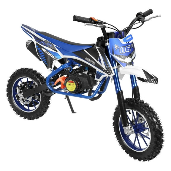 JNXYL Minibike 49cc 2.5HP, Gas Powered, Trail Bike, Pocket Bike - Blue