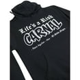 thumbnail image 3 of ShirtBANC Lifes a Risk Carnal Paco Aguilar El Gallo Negro 13 Kos Mens Hoodie, 3 of 7