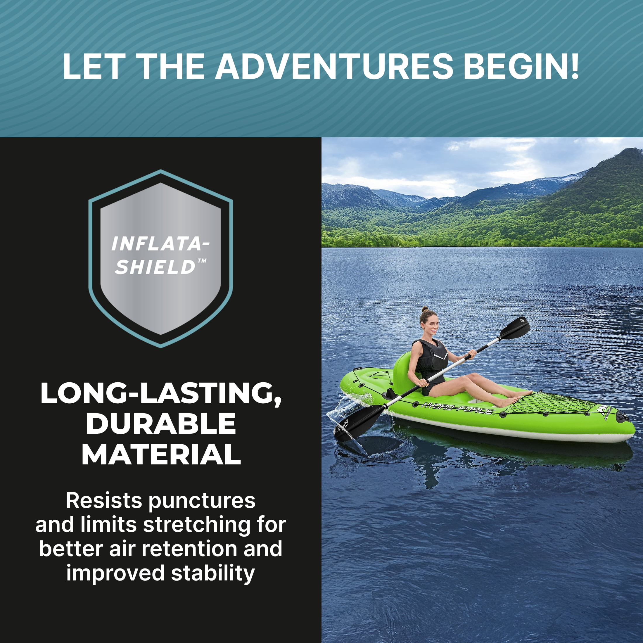 Bestway Hydro-Force Koracle X1 Inflatable Fishing Kayak Set 9'4"