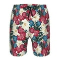 thumbnail image 4 of Kdxio Beautiful Flower Pattern Mens Casual Shorts - Drawstring Summer Beach Sports Shorts for Men, 4 of 9