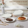 thumbnail image 5 of Vesteel Dinner Plates Set of 6, 10.2inch Ceramic Stoneware Sets for Home Restaurant, Large Dinnerware for Serving Steak, Pizza, Dishwasher & Microwave Safe, 5 of 8