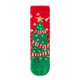 thumbnail image 2 of Wuxian Cute Socks Thick Fuzzy Lined Cute Pattern Striped Print Crew Socks Grip Cozy Comfort Plush Winter Warmth Slipper Socks Comfy Dailywear,Green1,One Size, 2 of 3