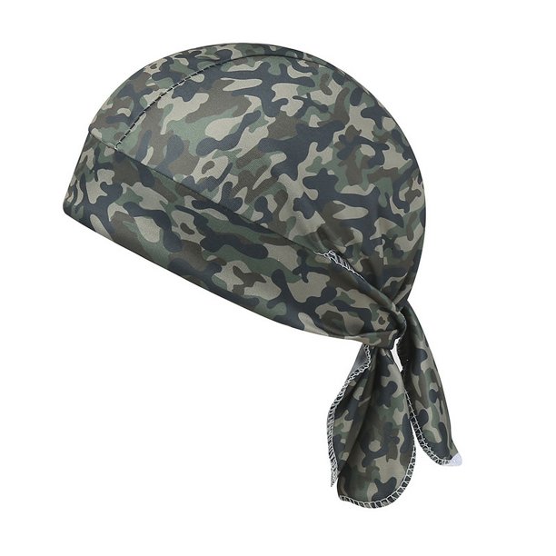 Sombrero pirata con camuflaje para exteriores, diadema para montar, cuello alto, protector solar, deportivo, transpirable, con estampado digital