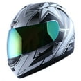 thumbnail image 3 of WOW Motorcycle Adult Full Face Helmet HJMCLS Racing Star Silver, 3 of 5