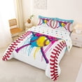 thumbnail image 2 of Erosebridal Sports Theme Queen Comforter Set, Kids Baseball Bedding Comforter Set, Colorful Polka Dots Reversible, 1 Comforter and 2 Pillowcases, 2 of 6