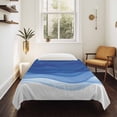 thumbnail image 4 of Ombre Blue Waves Tapestry for Bedroom Wall Hanging Tapestry, Abstract Art Gradient Modern Ceiling Backdrop Tapestries Poster Blanket Wall Decor for Teens Room Living Room Dorm 39" x 59", 4 of 8