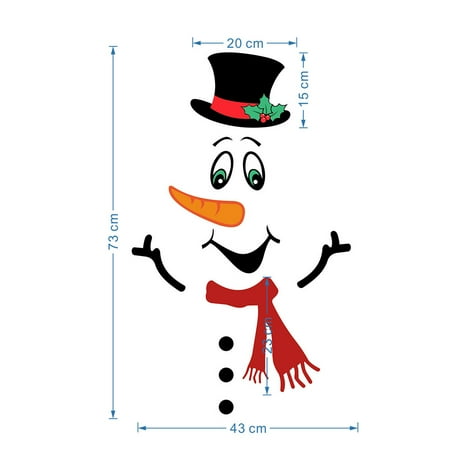 

Christmas Snowman Expression Magnetic Refrigerator Sticker Holiday Decoration DIY cartoon Garage door Waterproof wall sticker