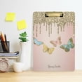 thumbnail image 4 of FMSHPON Pink Butterfly Clipboard Hardboard Wood Nursing Clip Board and Pull for Standard A4 Letter 13x9 inches, 4 of 6