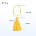 thumbnail image 2 of Unique Bargains 20 Packs Bookmark Tassels 4.3 Inch Hanging Loop Small Tassels Soft Mini Tassels, Yellow, 2 of 7