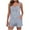 Light Blue, variant on Women's Casual Set, V-Neck Sleeveless Camisole Top with Pocket Pants, Loose Fit Slimming Fashion Two-Piece Outfit, for Spring Summer Daily Wear Dating Party Wedding