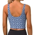 thumbnail image 3 of Lsque Stylized Flowers Vintage Boho Printed Women'S Sports Bra, Compression, Moisture Wicking, High-Impact Sports Bra For Women,Supportive sports bra-Medium, 3 of 9